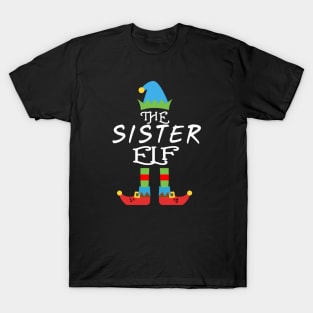 The Sister Elf Matching Family Group Christmas Party T-Shirt